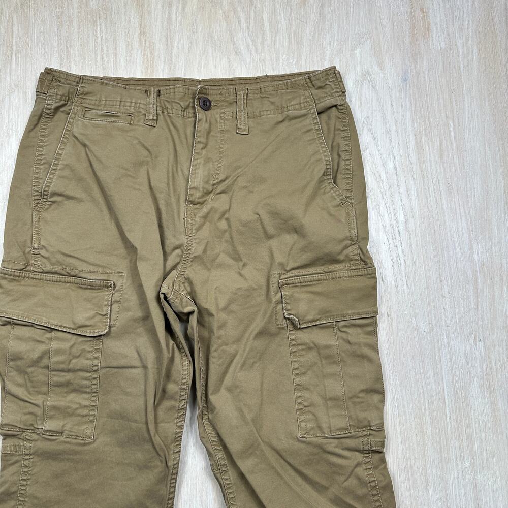 American Eagle Slimming Cargo Flex Utility Hiking Tactical Pants Khaki 32x30 - Picture 2 of 16